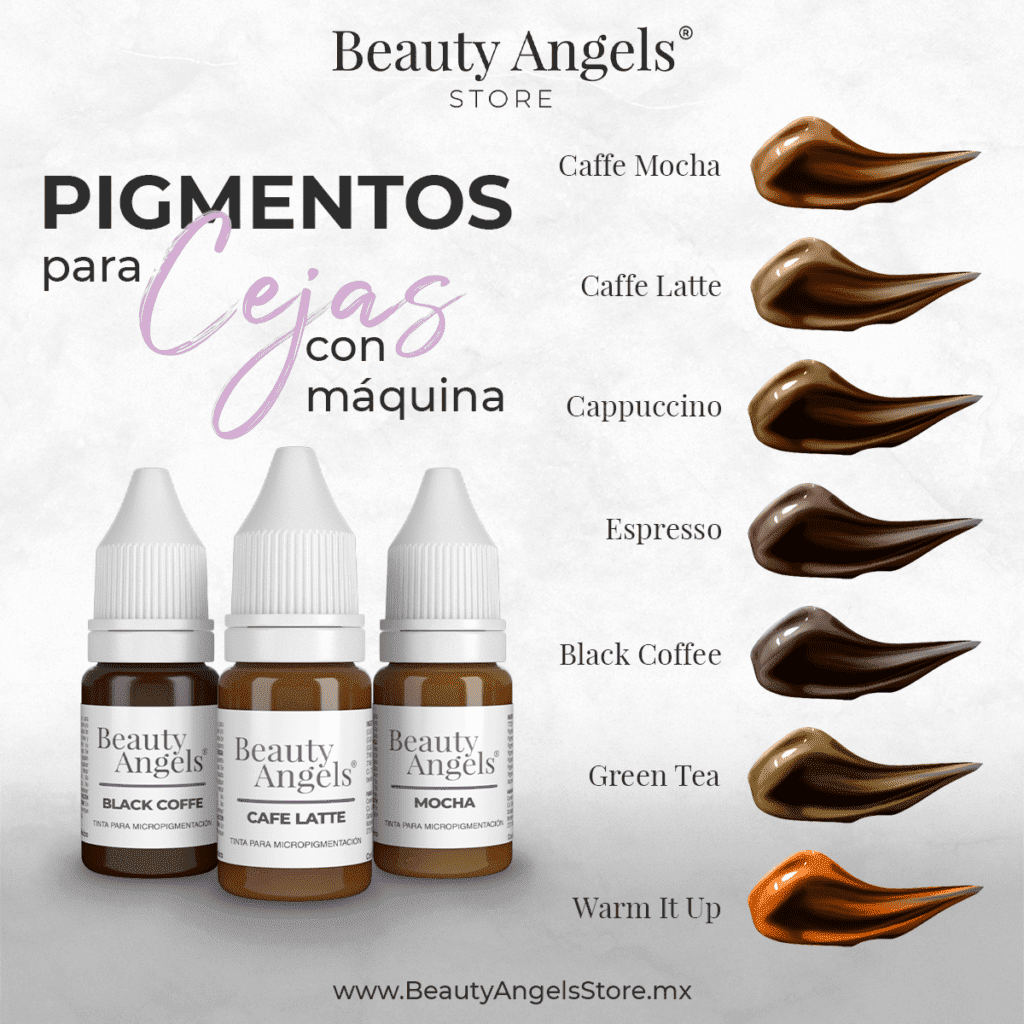 Pigmentos para cejas con máquina