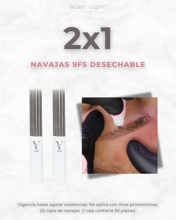 2x1 Navajas para Inductor Microblading 9FS Blade (50 piezas)