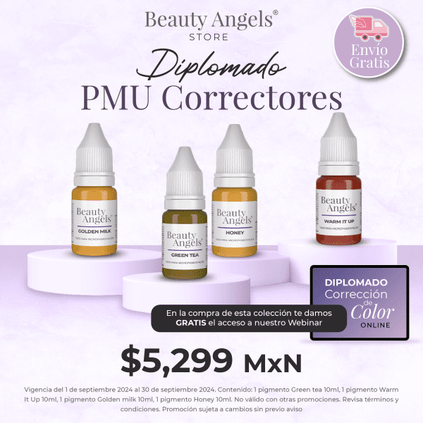 Este set de correctores es ideal para perfeccionar tus técnicas de micropigmentación, asegurando resultados impecables en cada aplicación. Además, ¡al adquirir esta colección te llevas GRATIS el acceso a nuestro exclusivo diplomado en corrección de color!